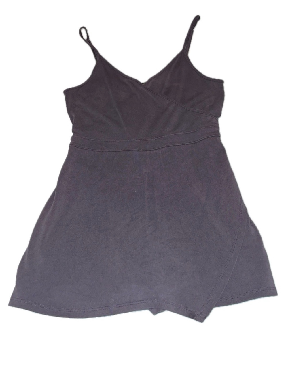 Abercrombie & Fitch Faux Wrap Skort Romper Charcoal Gray Surplice Mini Small
